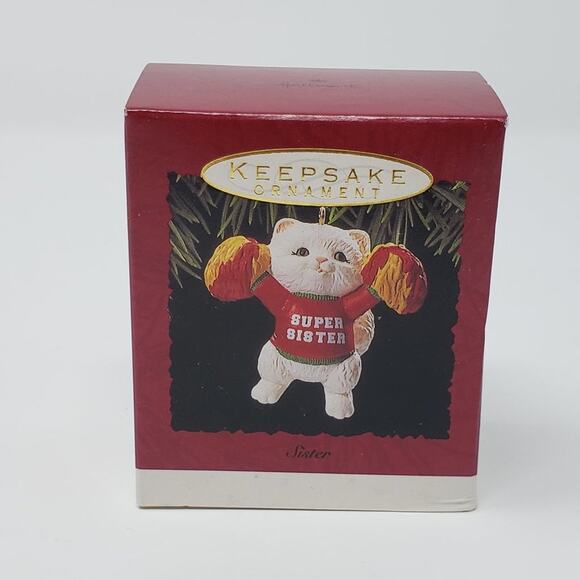 1993 Hallmark Sister Handcrafted Keepsake Holiday Christmas Ornament. - Picture 1 of 8